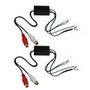 2pc Car Audio Stereo Speaker Wire To Rca Adapter Out High To Low Converter