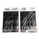 12PCS Makeup Lasting Eye Shadow Eyeliner Lip Pencil Pen Cosmetics Coffee