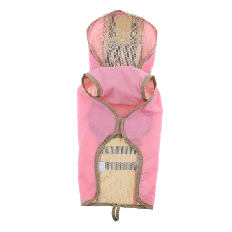 Pet Dog Waterproof Raincoat Jumper Clothes Puppy Cat Coat Winter Rain pink