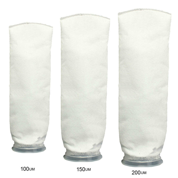 (10x) Filter Socks Felt 200 Micron Sock Aquarium Fish Tank Wet Dry Sump White