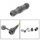 Black RJ45 M25 IP67 Protection Double-ended Waterproof Connector Plastic  SQP