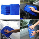 5Pcs BlueSoft Auto Car Micro Wash Cloth Cleaning Towels Hair Drying Duster SE