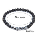 2Pcs Fashion Natural Black Stone Beads Bracelets Set For Men Women Jewelry U Gw