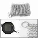 4*4" Stainless Steel Chainmail Scrubber for Home Cast Iron Cookware Cleaner asdf