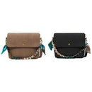 Solid Color Scrub Leather Crossbody Bags for Women Chain Scarf Shoulder Mes