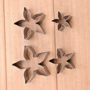 7pcs/set Stainless Steel Rose Flower Petal Calyx Cake Cutter Slicer Set Pas F4S8