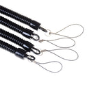 Outdoor Black PU spring rope Elastic Belt Keychain Camping Tool JR