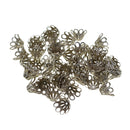 100Pcs Alloy Filigree Flower Spacer Bead Caps DIY Beading Jewelry Findings