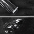 7D HIGH GLOSS Black Carbon Fiber Vinyl Wrap Free Air New Bubble Rel P3E0