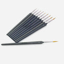 10pcs Artist Weasel Hair Brush Pen for Gouache Watercolor Paint Oil Painting Set
