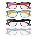 4pcs Kids Eyeglass UV400 Children Flexible Anti Eyestrain Eyewear Unisex