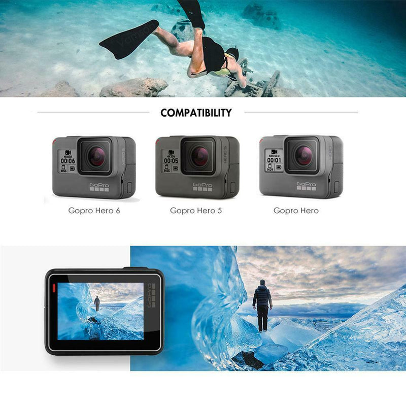 Tempered Glass Protector Case Camera Lens LCD PET Film for GoPro Hero5 6 7