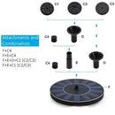 Outdoor Solar Powered Floating Bird Bath Water Fountain Pump Garden Pond Pool