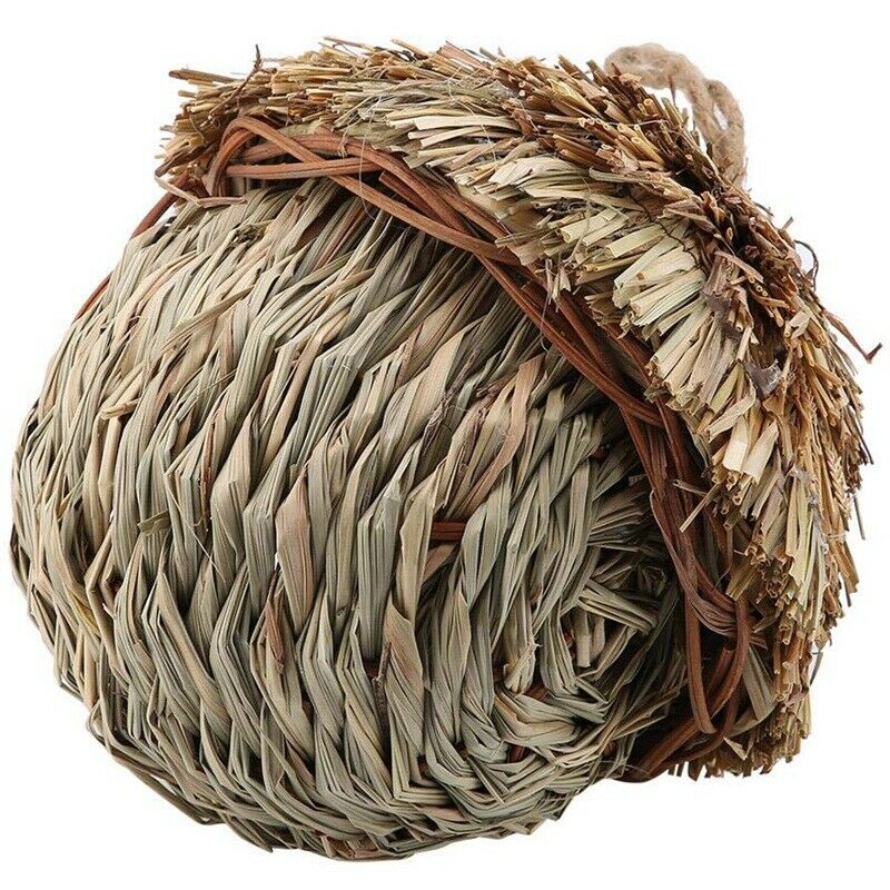 Bird Nest Handmade Woven Straw Bird Cage Parrot Nesting Hanging Breeding Ca