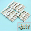 50x Mini Wooden White Heart Pegs Photo Paper Clips Wedding Decor Craft G ATT