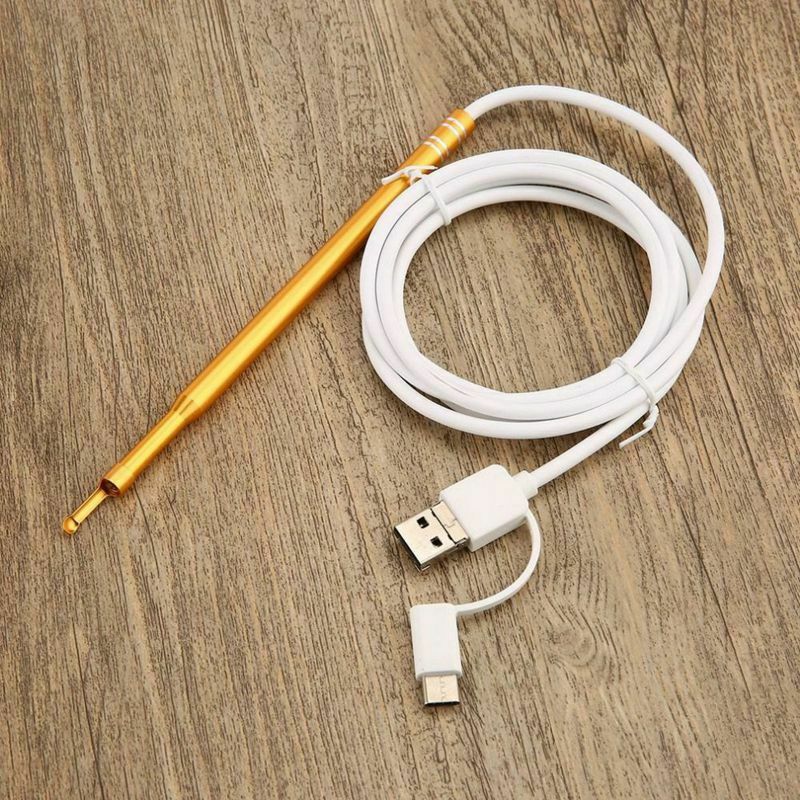 Ear Cleaning Tool Digital Otoscope Ear Cleaner Spoon Micro&Type-C&USB Inspe L5U4