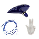 12 Holes Ceramic AC Ocarina with Stand Holder