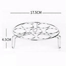 1X Stainless Steel 7 holes Egg Holder Boiled Steam Egg Steamer Rack Kitchen Tool