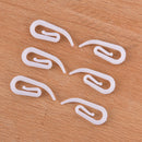 Plastic 100PCS White Plastic 6 shape Window Curtain Pleat Hooks Hanging Hooks