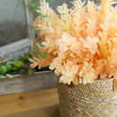 Orange Artificial Plastic Small Leaves Plant Eucalyptus Grass Home Wedding Decor
