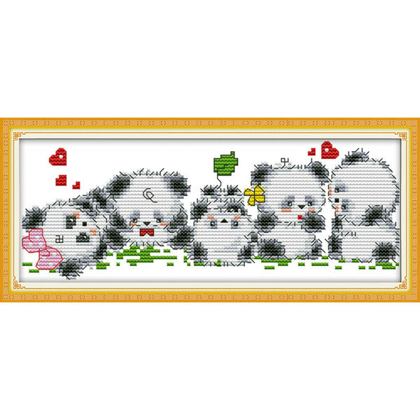 14CT Stamped Cartoon Embroidery Canvas Cross Stitch Craft (K923 Cute Bear)