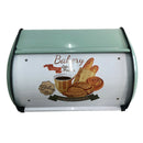 Metal Bread Box Bread Bin Storage Roll Top Lid for Bakery Restaurant Durable
