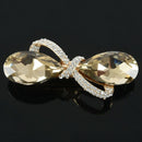 Fashion Crystal Rhinestone Oval Bowknot Barrette Hair Clip Clamp Hairpin A2O2