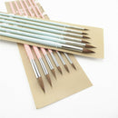 6Pcs Kolinsky Sable Hair Acrylic Round Nail Art Paint Brush Set 2/4/6/8/10/12