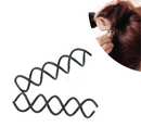 12pcs Black Useful Spiral Spin Screw Bobby Pin Women Hair Clip Twist Barrette