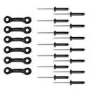 Kayak Canoe 6 Pieces Deck Loop Pad Eyes + 12 Pieces Tri-Fold Rivets Boat Fishing
