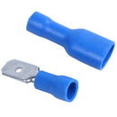 100x Blue Fully Insulated Spade Electrical Crimp Connectors Mixed Male & Fe