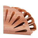 Wood Fan-Shaped File Sorter 5 Compartment for Office Desktop Magazine File