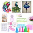 19Pcs DIY Paper Quilling Handmade Tools Set Template Tweezer Pins Slotted T