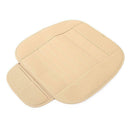 Car Seat Cover Summer Breathable PU Leather Cushion Front Chair Pad Beige hv2n