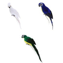 3 Pieces Feathered Macaw Parrot Artificial Foam Bird for Home Garden Tree Bonsai
