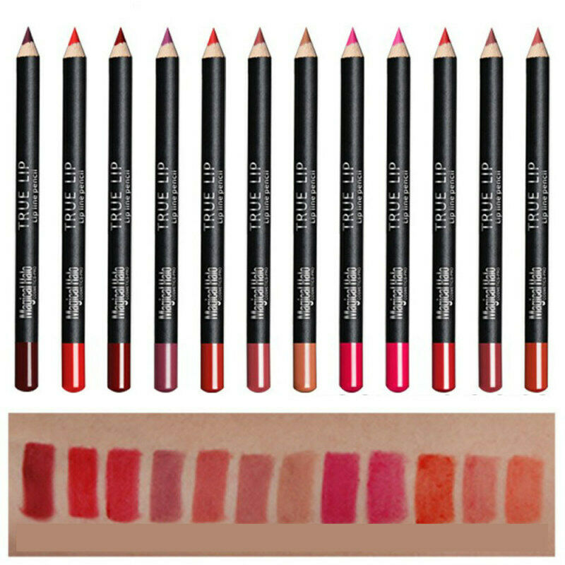 12pcs /12Colors Professional Lipliner Makeup Waterproof Lip Liner Penc XWI