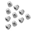 10Pieces Stainless Steel Dome Nuts Hex Cap Nuts for Threads Bolt Screws  M6