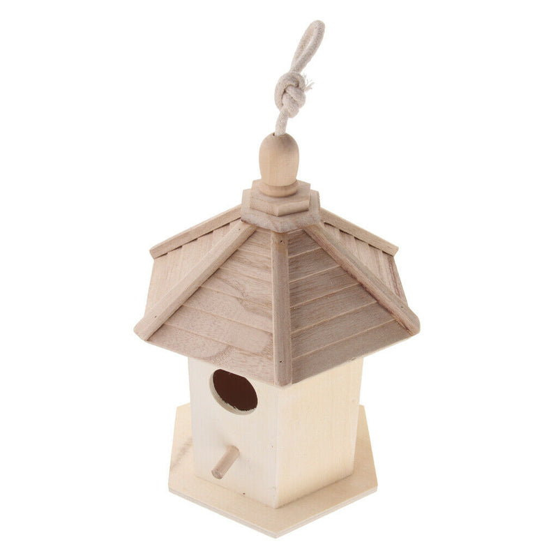 Wooden Bird House | Nesting Box & Garden Decoration for Small Birds | Outdoors
