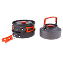 Camping Cookware And Pot Set Nonstick Aluminium Pot Pan Kettle For Travel