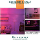 12W RGB+White E27 Smart LED Light Bulb Color Bluetooth Music Speaker Lamp+R W9R3