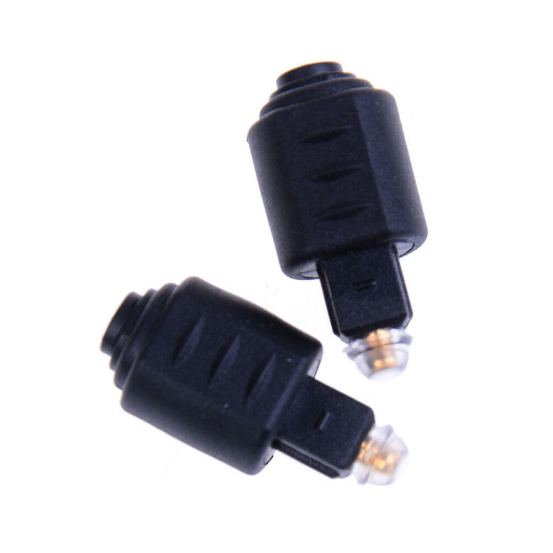 2Pcs optical audio adapter 3.5mm female jack plug to digital toslink male FT