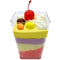 50Pcs Mini Small Plastic Square Dessert Cup Sauce Starter Party Tableware D G9A3
