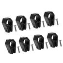 8 Pieces Bimini Top Fitting Harware Black Nylon Jaw Slide 1" for Marine Boat