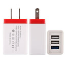 Portable Plug Adapter 3 Ports USB Colorful Travel 5V 2A Quick Charging Charger