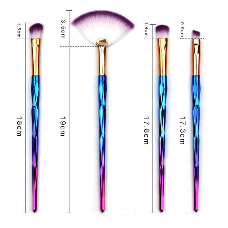 4pcs Gorgeous Handle Makeup Brushes Set Powder Eye Shadow Eyebrow Cosmetics A