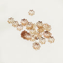 900 Pieces Assorted Color Metal Filigree Flower Bead Caps Jewelry Making