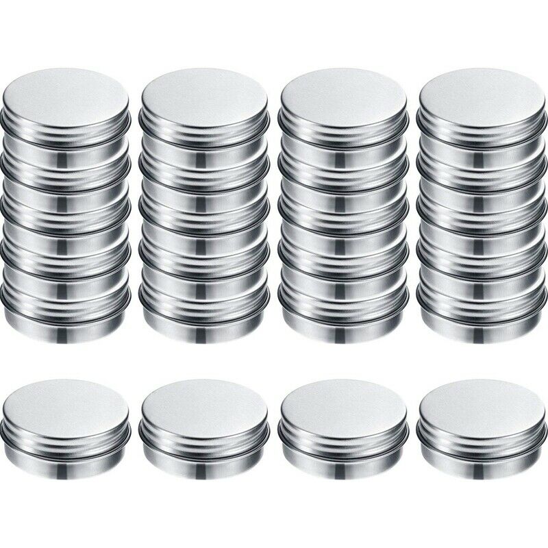 Screw Top Round Aluminum Tins Cans-Aluminum Screw Lid Round Tin Container B A2E1