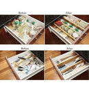 Bamboo Expandable Drawer Divider Organizers - Spring Adjustable Kitchen Dra