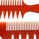 Weaving & Sectioning Foiling Comb | Pro Men's Oily Hairbrush, Set of 2