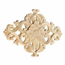 21*15cm Wood Carved Unpainted Onlay Applique Furniture Home Decor, 2pcs S9I4